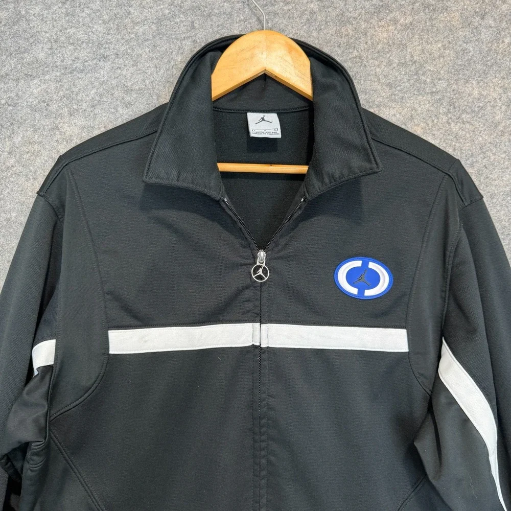 Vintage Air Jordan Track Jacket Mens Large‎ 3D Emblem Embroidered Sweatshirt Y2k